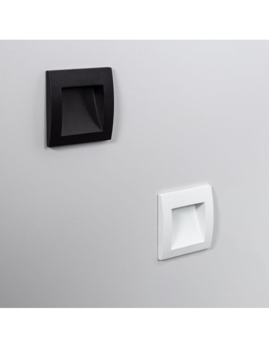 Balise LED Extérieure 4W Encastrable au Mur Carrée Natt Blanche