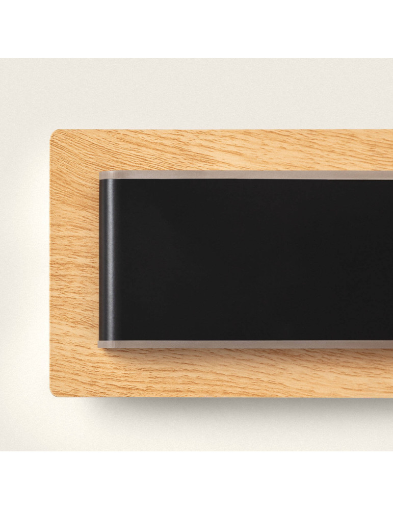 Applique Murale LED avec Lumière de Lecture Métal et Bois Adalia