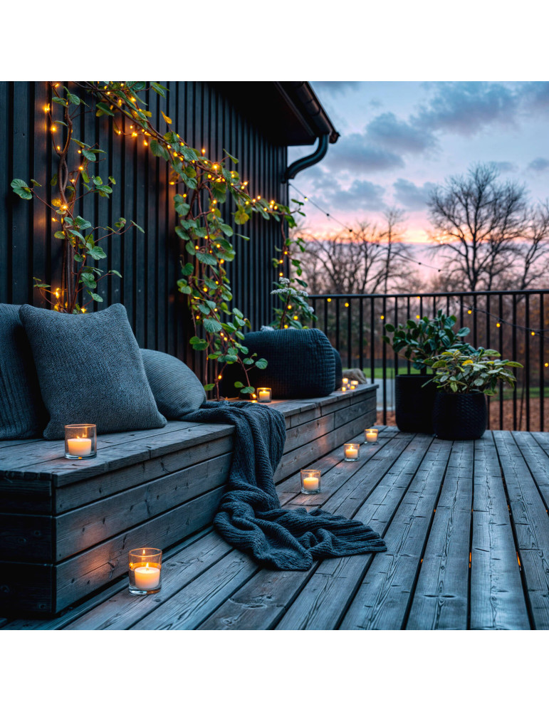 Guirlande LED Extérieure Solaire Lilas 5m