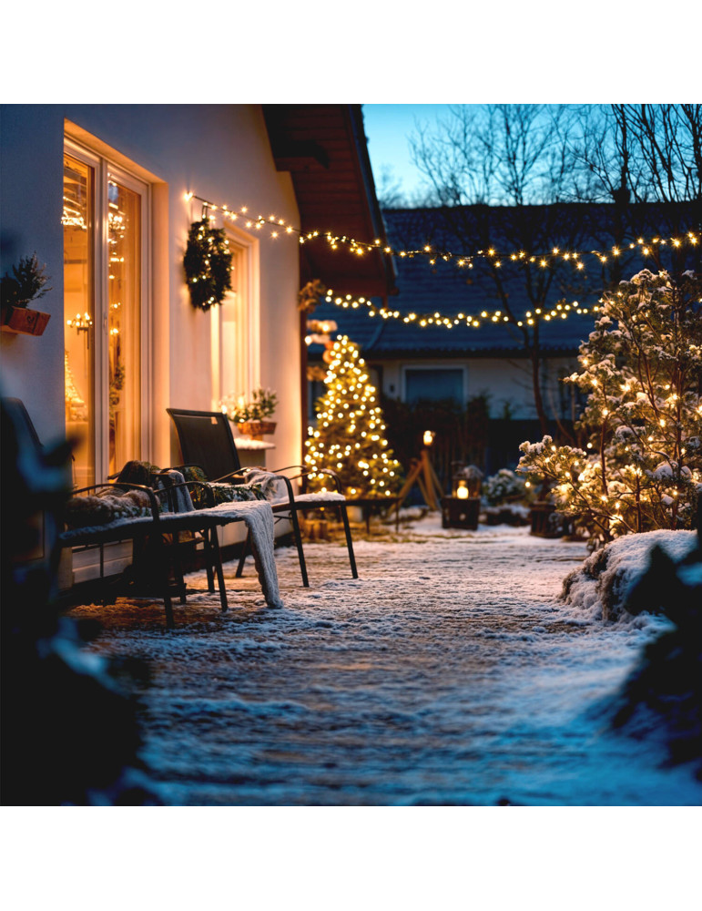 Guirlande LED Extérieure Solaire Lilas 5m