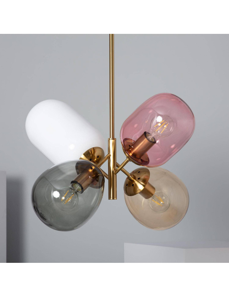 Suspension Métal et Verre Papallona