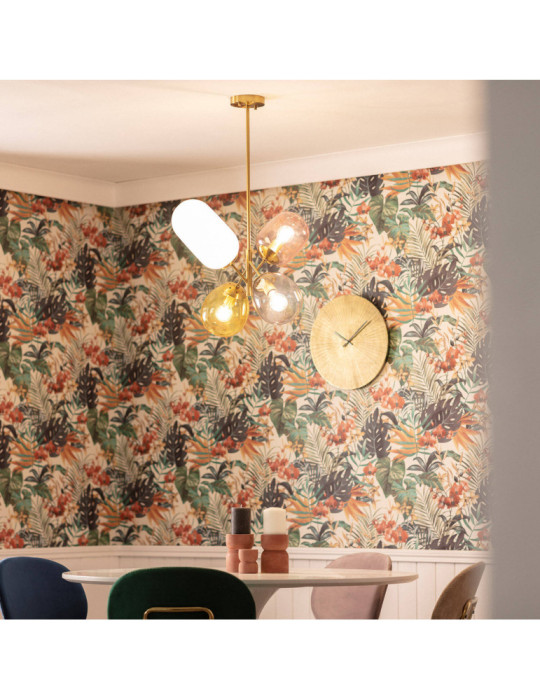 Suspension Métal et Verre Papallona