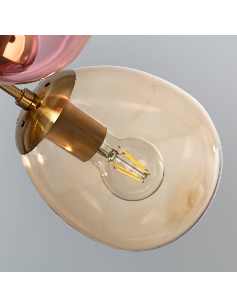 Suspension Métal et Verre Papallona