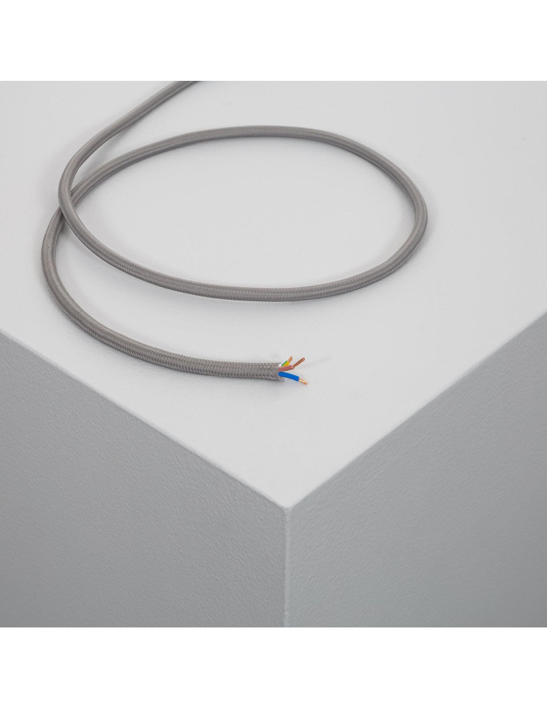 Câble Électrique Textile Gris Câble Électrique Textile Gris