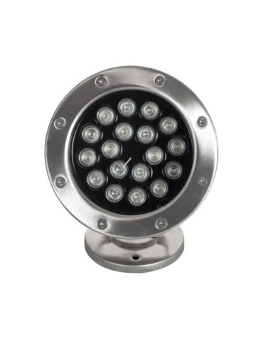 Spot LED RGB Fixation au Sol 12V 18W Submersible IP68