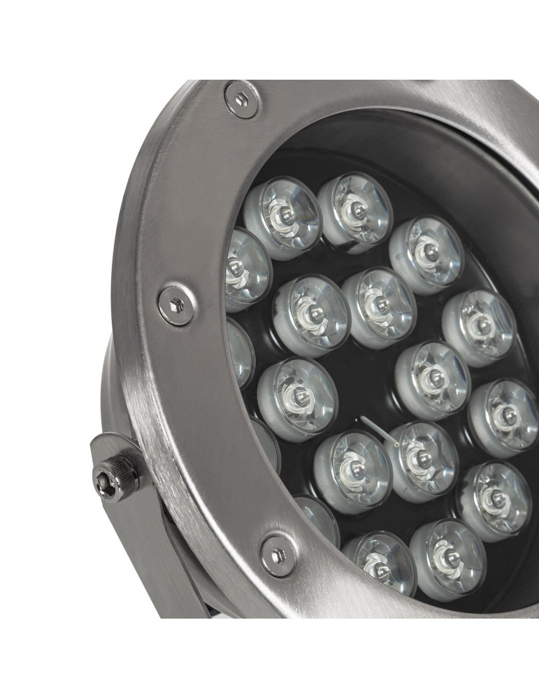 Spot LED RGB Fixation au Sol 12V 18W Submersible IP68