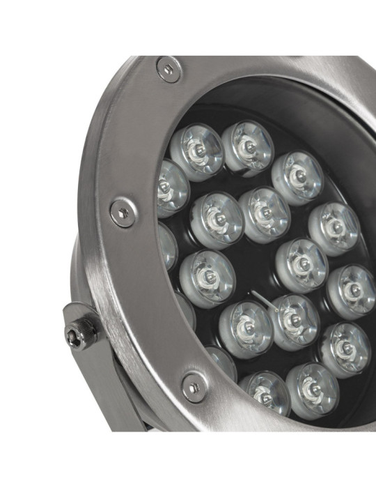 Spot LED RGB Fixation au Sol 12V 18W Submersible IP68