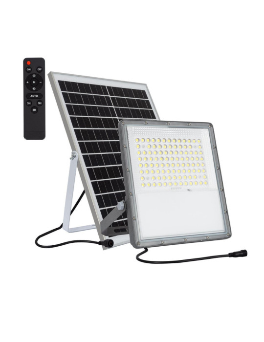 Projecteur LED Solaire 20W 100lm/W IP65 avec Télécommande