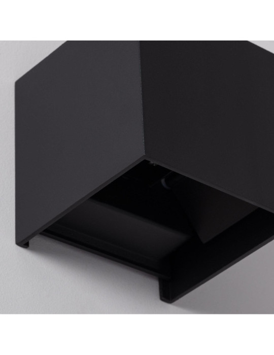 Applique Murale LED Extérieure Aluminium Eros 6W Éclairage Double Face Noire
