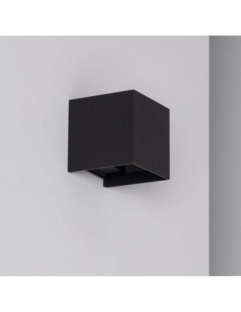 Applique Murale LED Extérieure Aluminium Eros 6W Éclairage Double Face Noire
