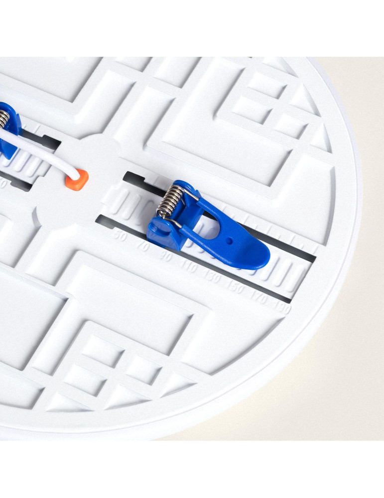 Dalle LED Ronde 18W en Saillie Coupe Ajustable Ø50-190 mm avec Boîtier de Connexions