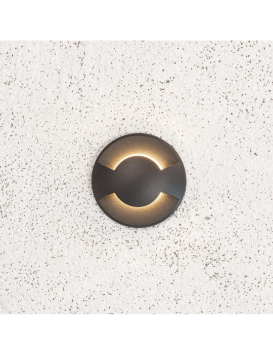 Balise Extérieure LED Encastrable Sol 2L 24V DC Loto Noire