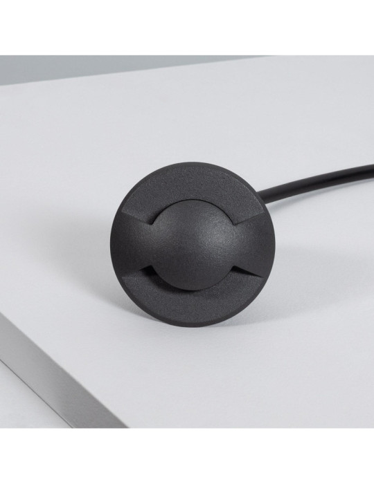 Balise Extérieure LED Encastrable Sol 2L 24V DC Loto Noire