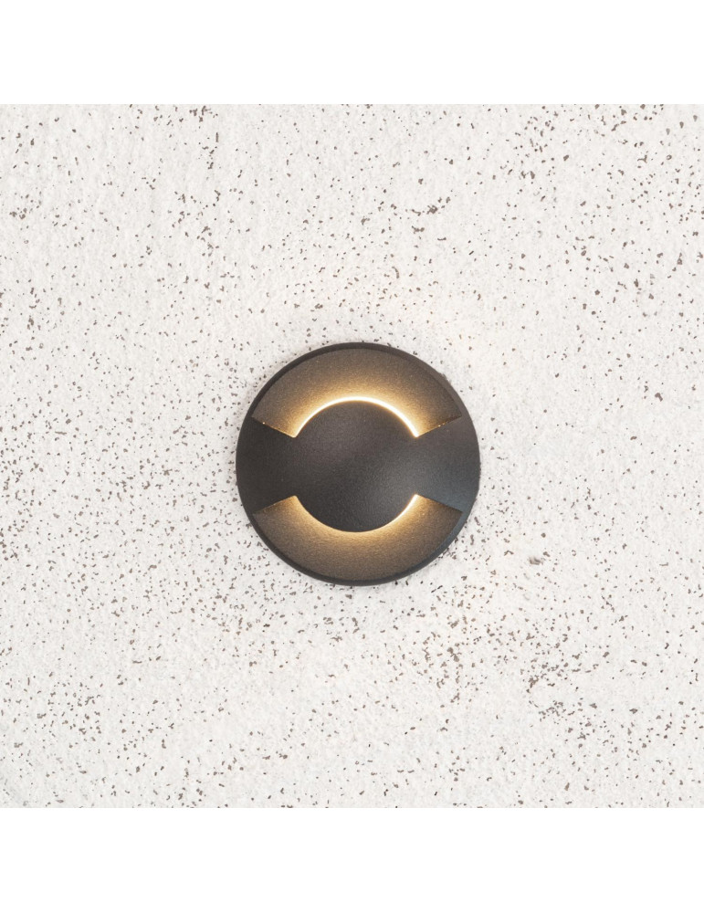 Balise Extérieure LED Encastrable Sol 2L 24V DC Loto Noire