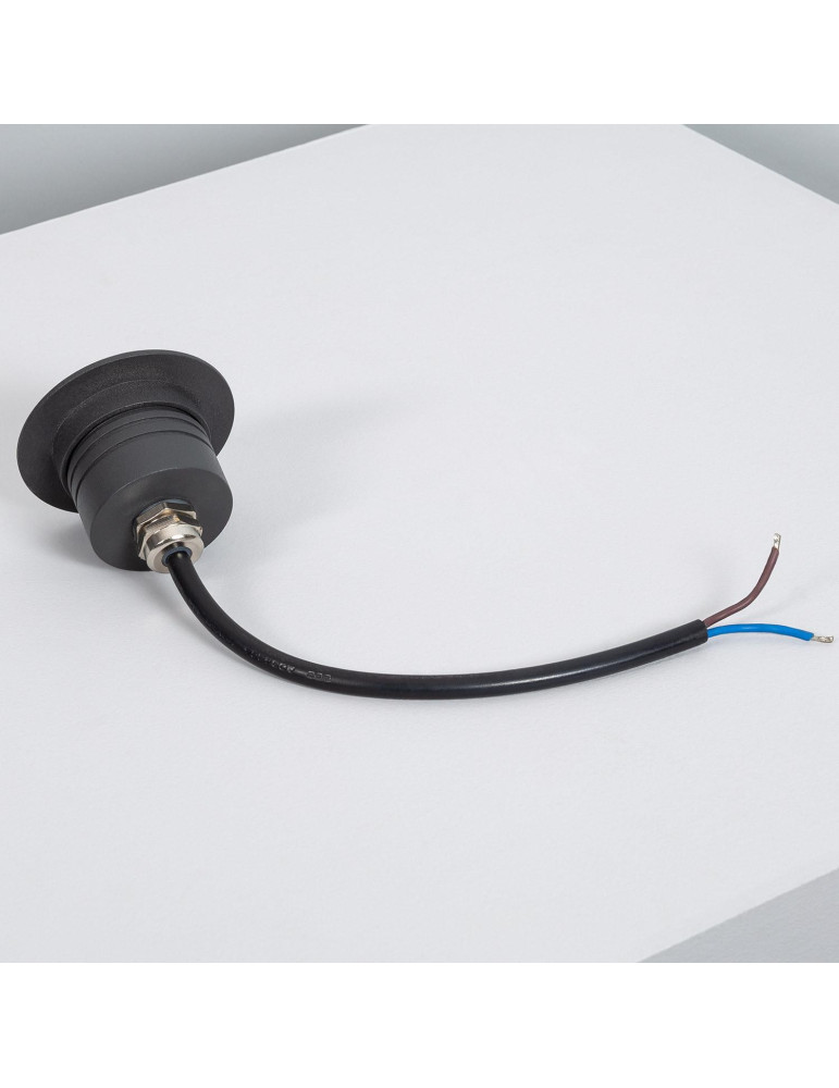 Balise Extérieure LED Encastrable Sol 2L 24V DC Loto Noire