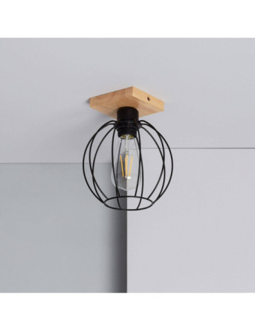 Plafonnier Bois et Métal Topka