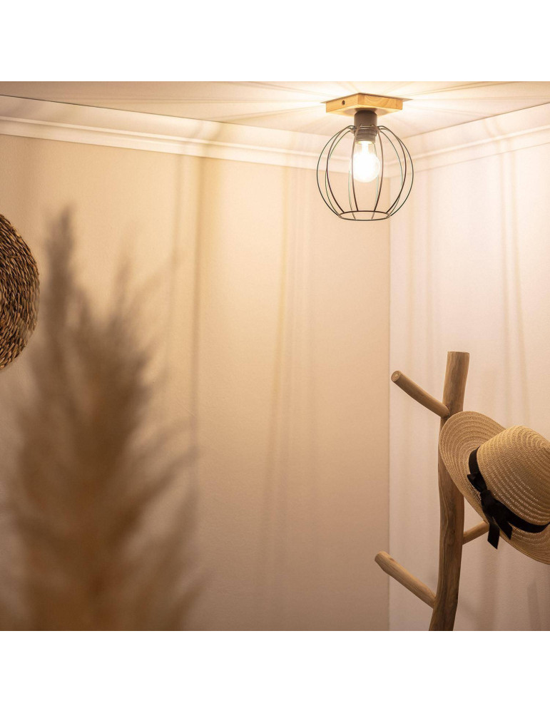 Plafonnier Bois et Métal Topka