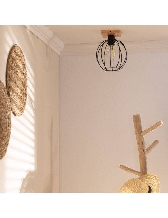 Plafonnier Bois et Métal Topka