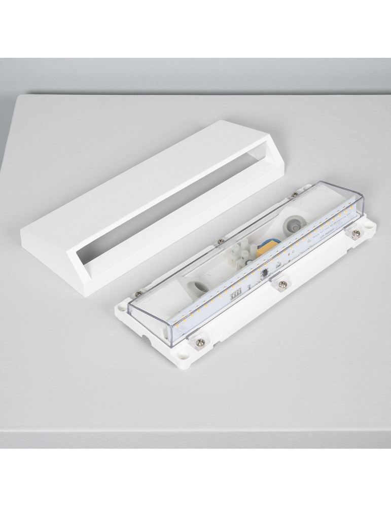 Balise LED Extérieure 3W En Saillie au Mur Rectangulaire Tunez Blanche