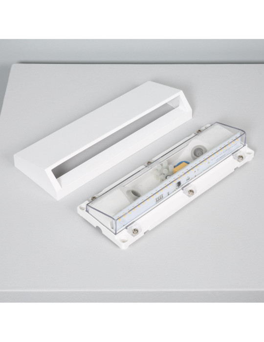 Balise LED Extérieure 3W En Saillie au Mur Rectangulaire Tunez Blanche