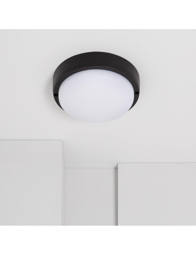 Plafonnier LED Extérieur Rond 15W Hublot Black IP65 Ø140 mm