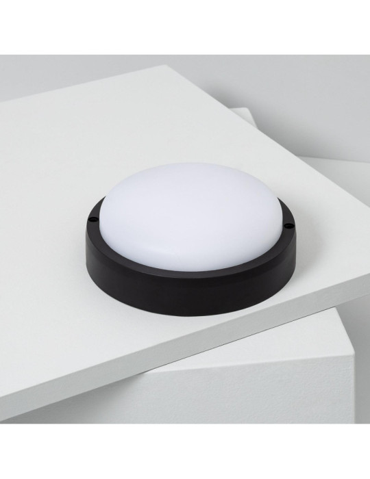 Plafonnier LED Extérieur Rond 15W Hublot Black IP65 Ø140 mm