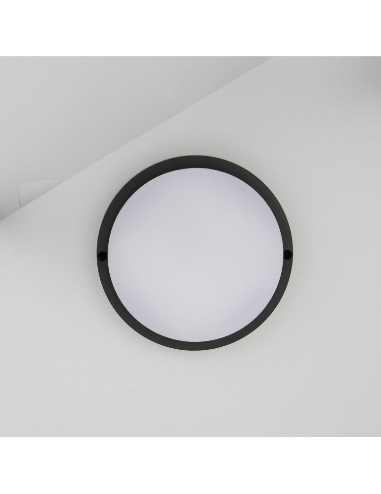 Plafonnier LED Extérieur Rond 15W Hublot Black IP65 Ø140 mm