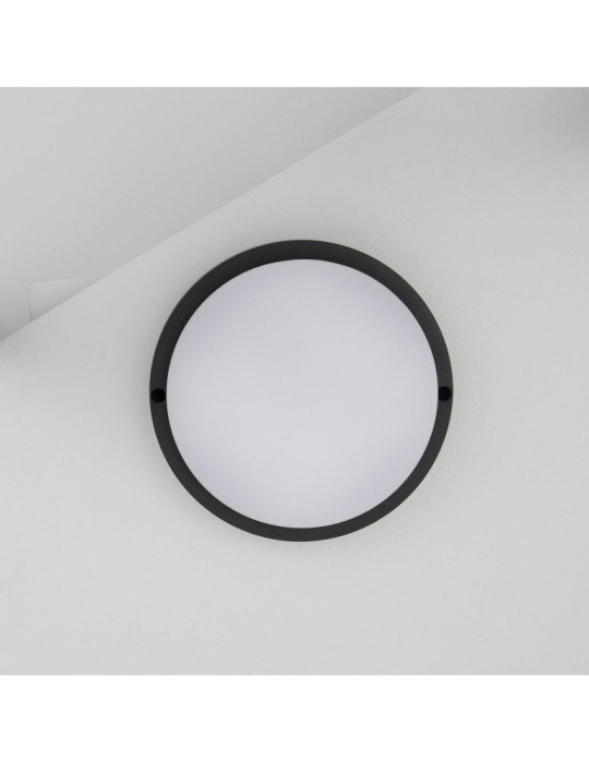 Plafonnier LED Extérieur Rond 15W Hublot Black IP65 Ø140 mm