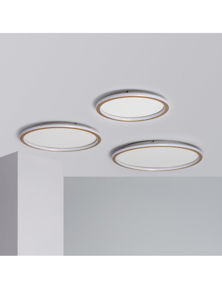 Plafonnier LED Rond Métal CCT Sélectionnable Allharo 20W Ø410 mm