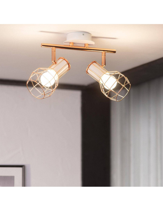 Plafonnier Orientable Aluminium Lada 2 Spots