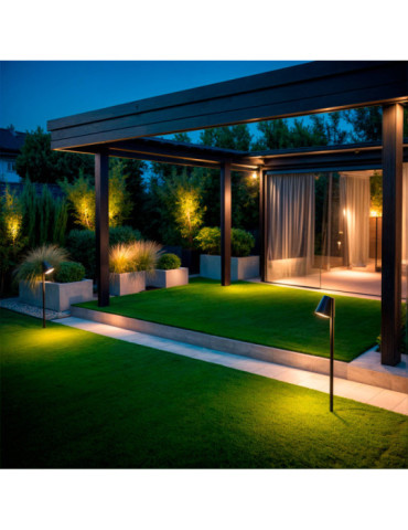 Balise Extérieur LED 6W sur Pied 60cm avec Piquet Drimlec