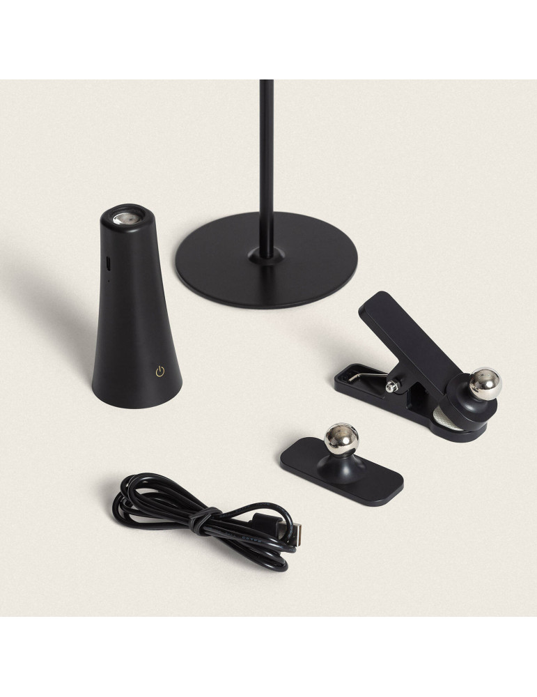 Lampe à Poser LED  3W Portable en Métal avec Batterie USB Rechargeable Bysta