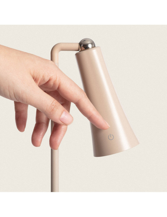 Lampe à Poser LED  3W Portable en Métal avec Batterie USB Rechargeable Bysta