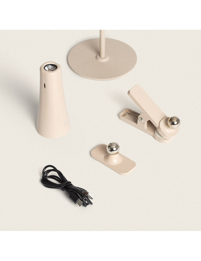 Lampe à Poser LED  3W Portable en Métal avec Batterie USB Rechargeable Bysta