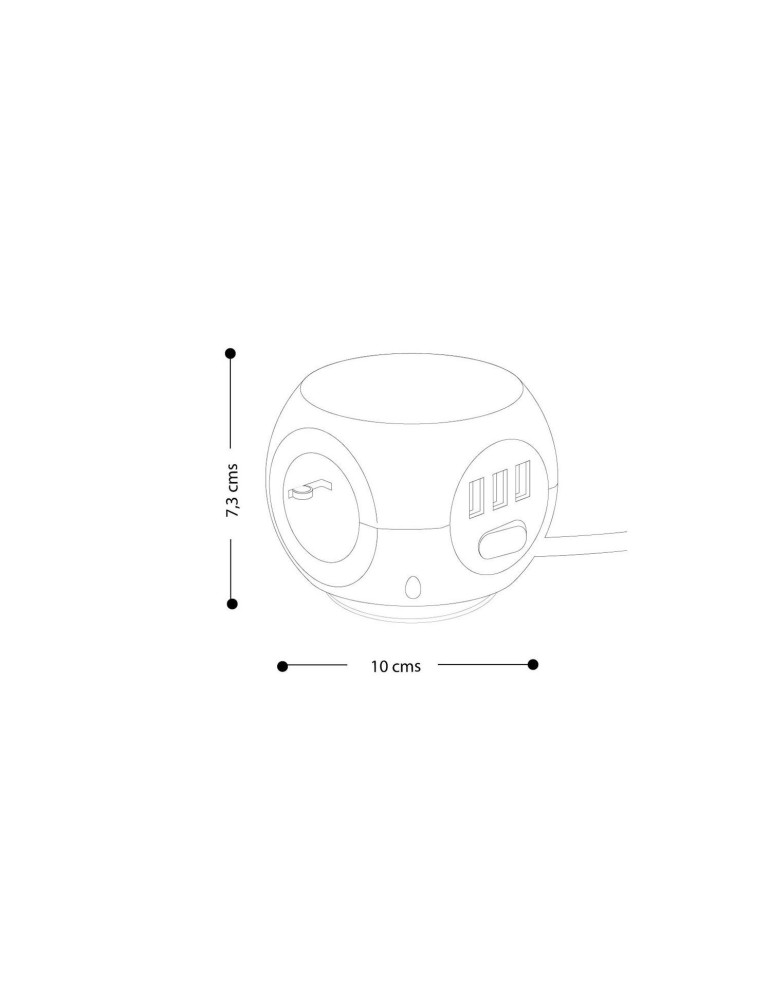 Bloc Multiprise Combiball avec chargement à Induction 3 Prises Type F Schuko + 3 USB-A 1.4m SIMON BM516302