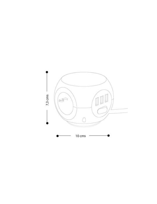 Bloc Multiprise Combiball avec chargement à Induction 3 Prises Type F Schuko + 3 USB-A 1.4m SIMON BM516302