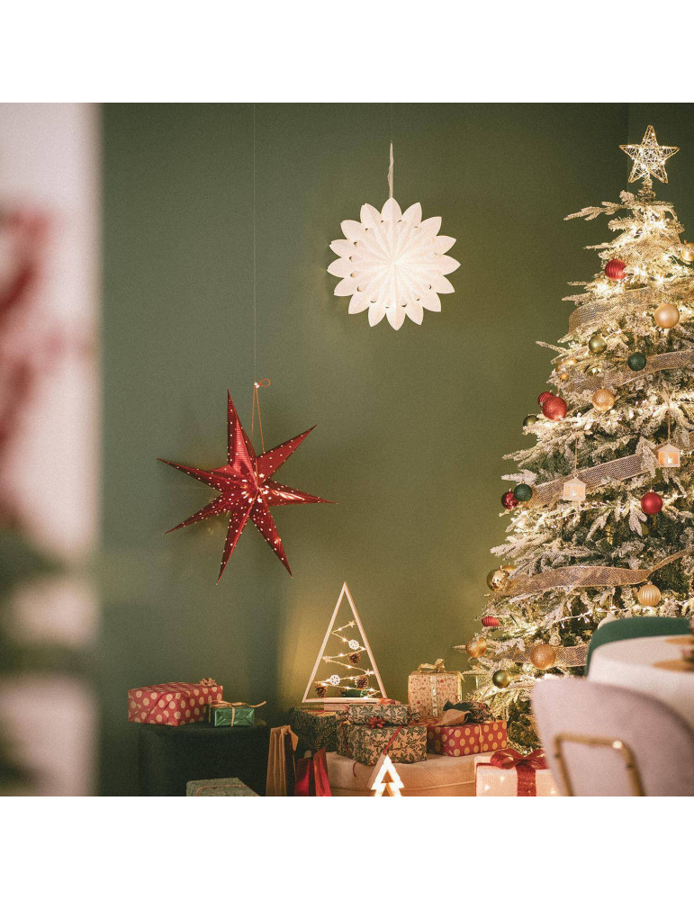 Étoile LED Carton à Pile Capella