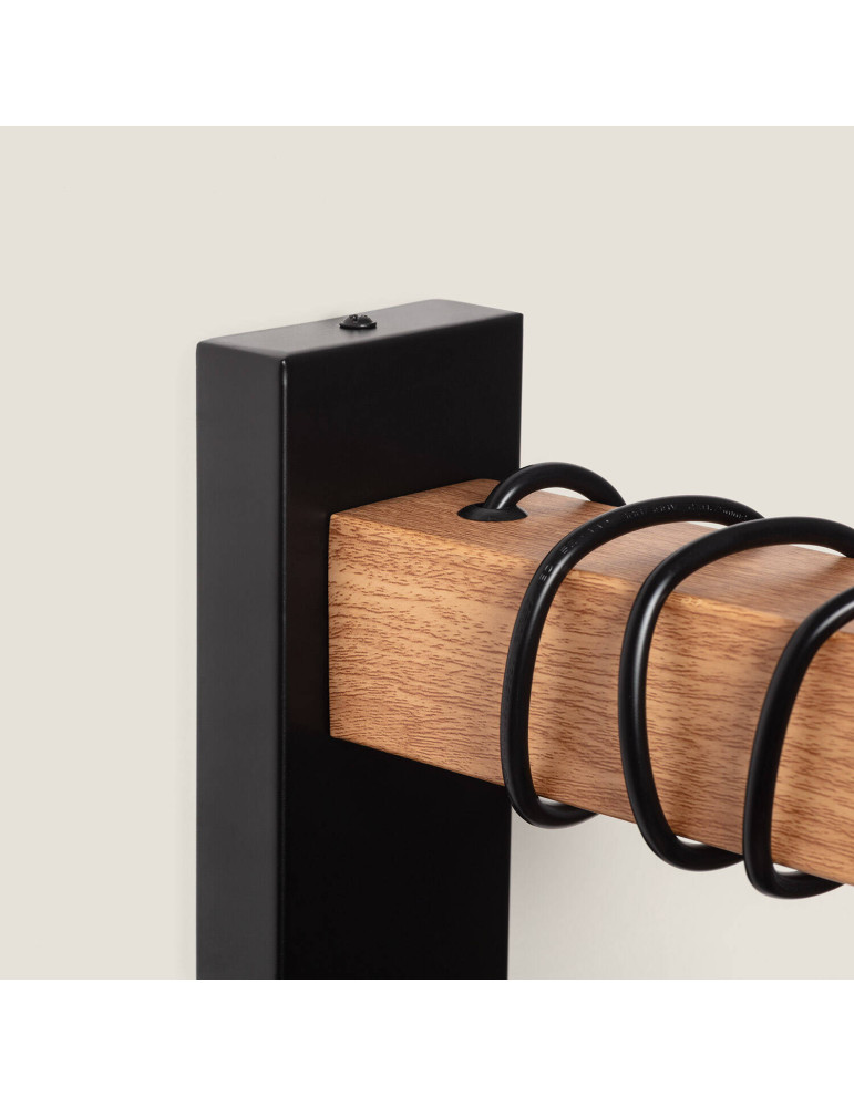 Lampe Murale Métal et Bois Sardo