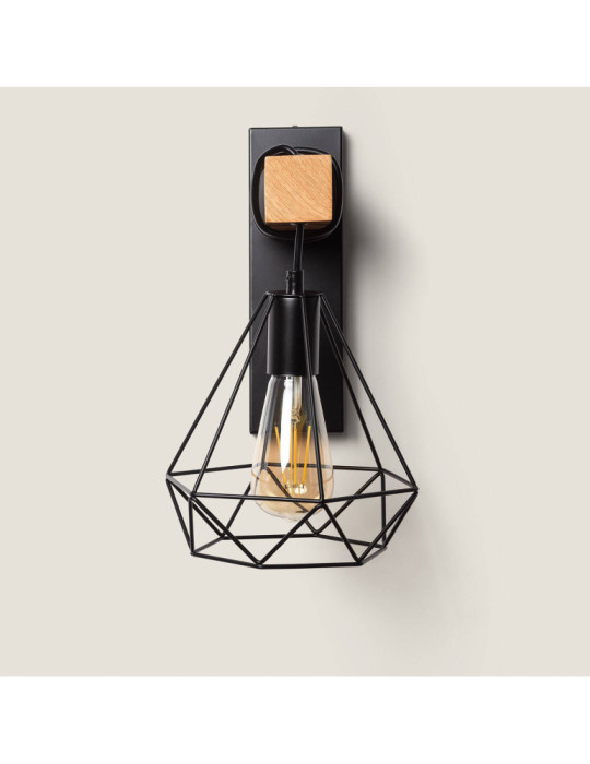 Lampe Murale Métal et Bois Sardo