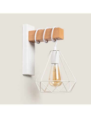 Lampe Murale Métal et Bois Sardo