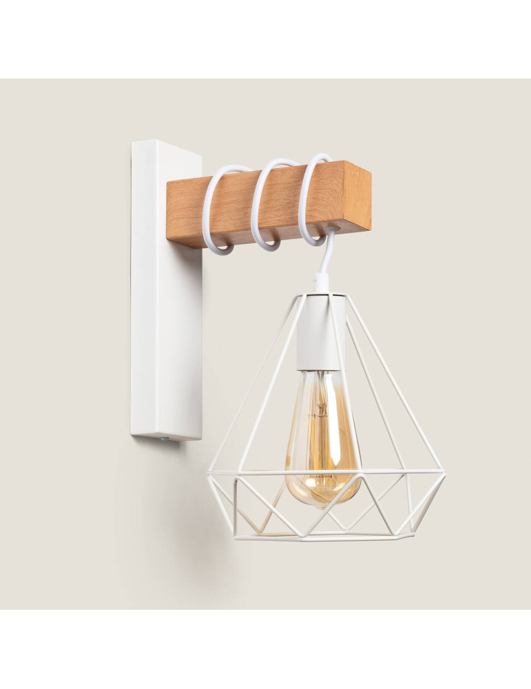 Lampe Murale Métal et Bois Sardo Lampe Murale Métal et Bois Sardo