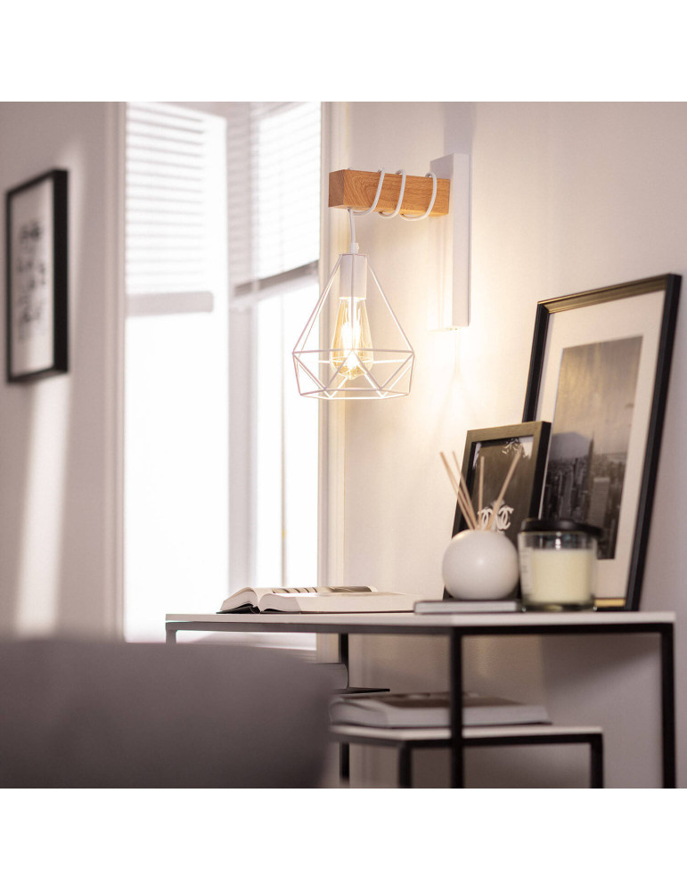 Lampe Murale Métal et Bois Sardo
