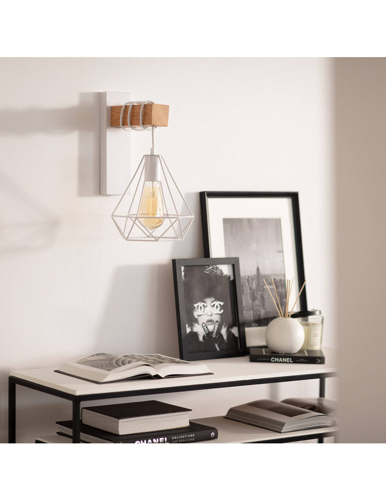 Lampe Murale Métal et Bois Sardo