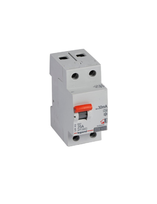 Interrupteur Différentiel Résidentiel 2P-30mA 6kA Class AC 25-40A RX³ LEGRAND 402059