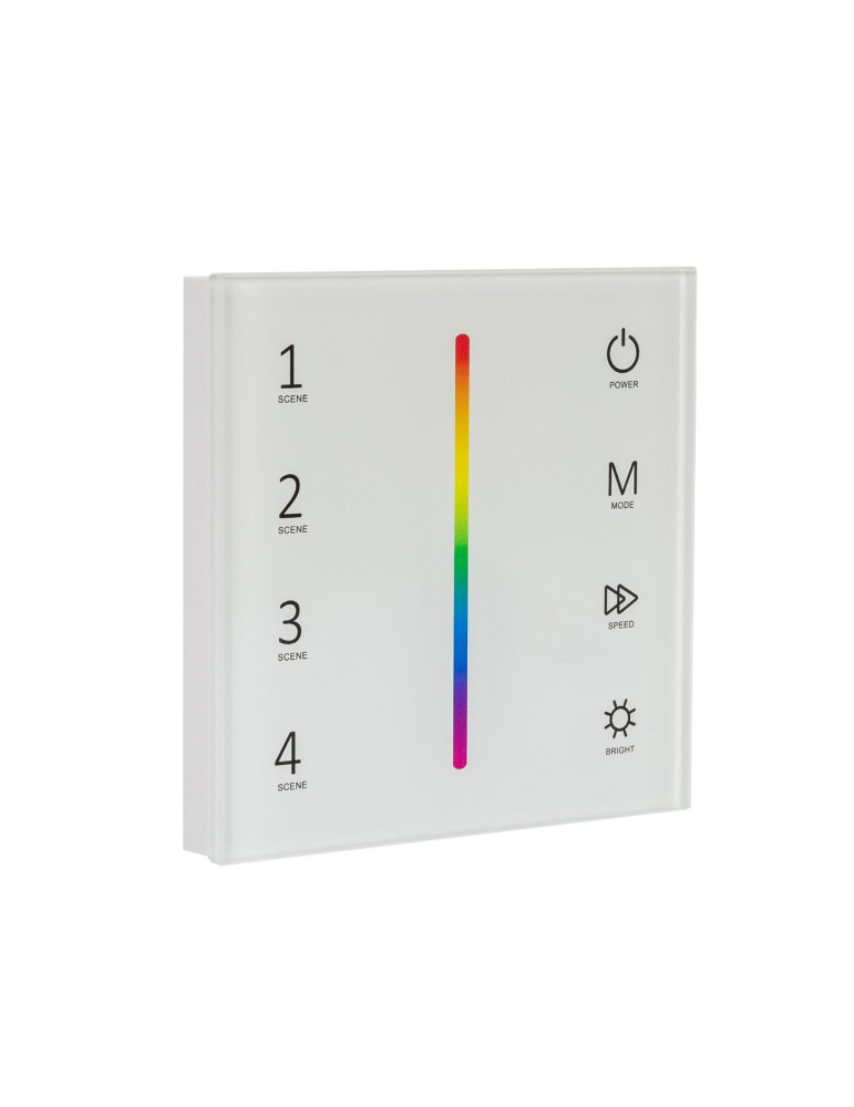 Contrôleur Variateur Murale Tactile pour Ruban LED 12/24V DC RGB RF