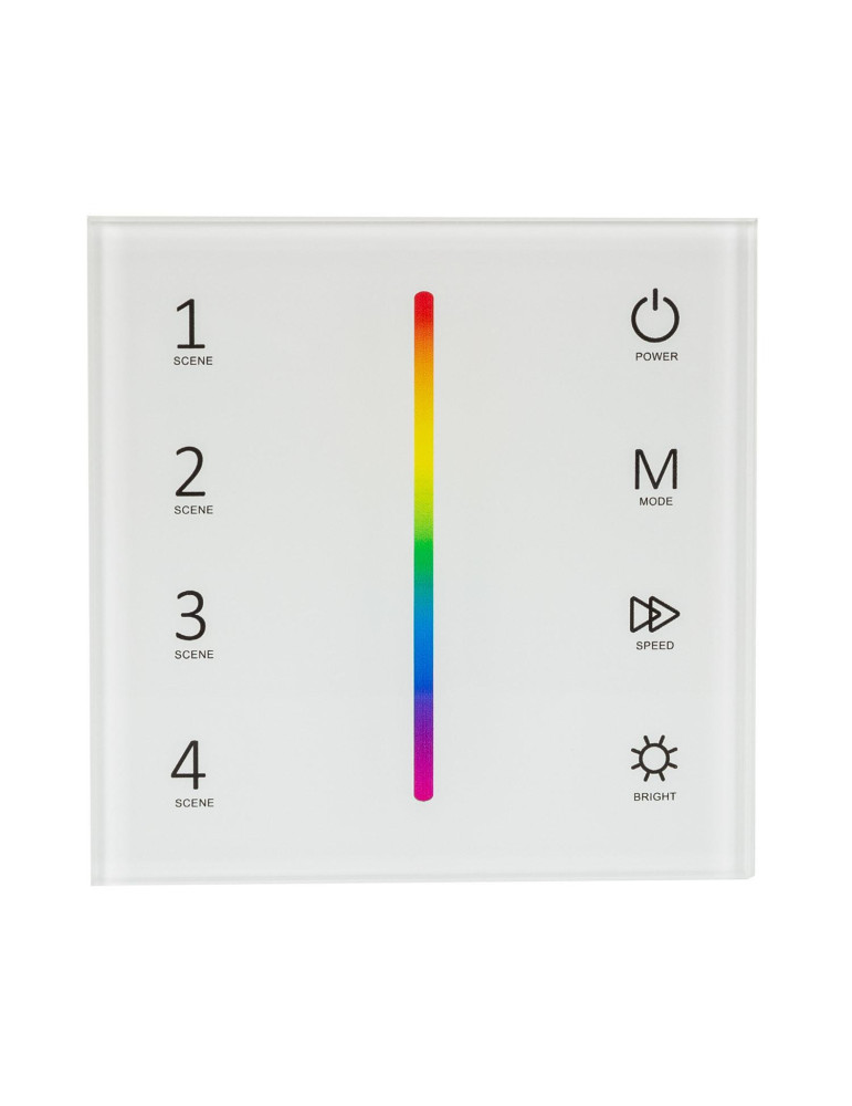 Contrôleur Variateur Murale Tactile pour Ruban LED 12/24V DC RGB RF