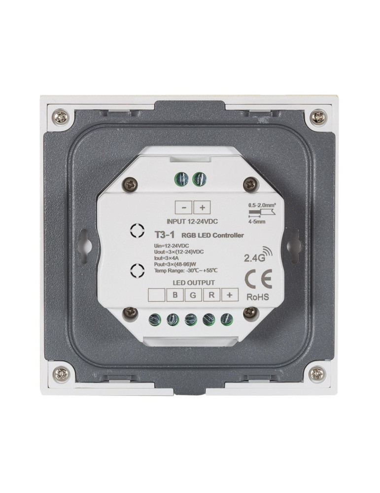 Contrôleur Variateur Murale Tactile pour Ruban LED 12/24V DC RGB RF