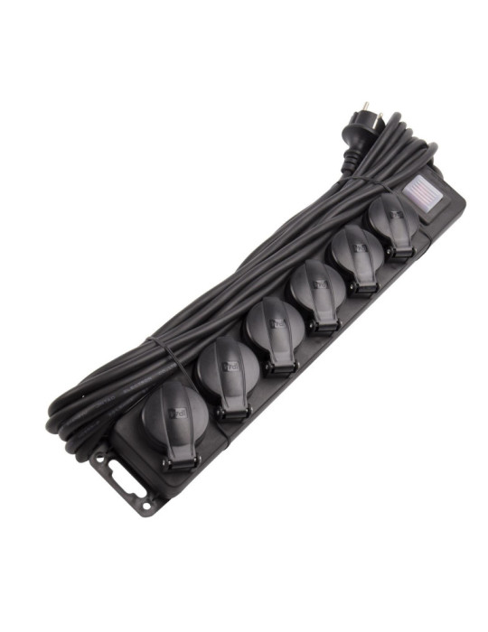 Bloc Multiprise 6 Prises Type F Schuko EU IP44 10m