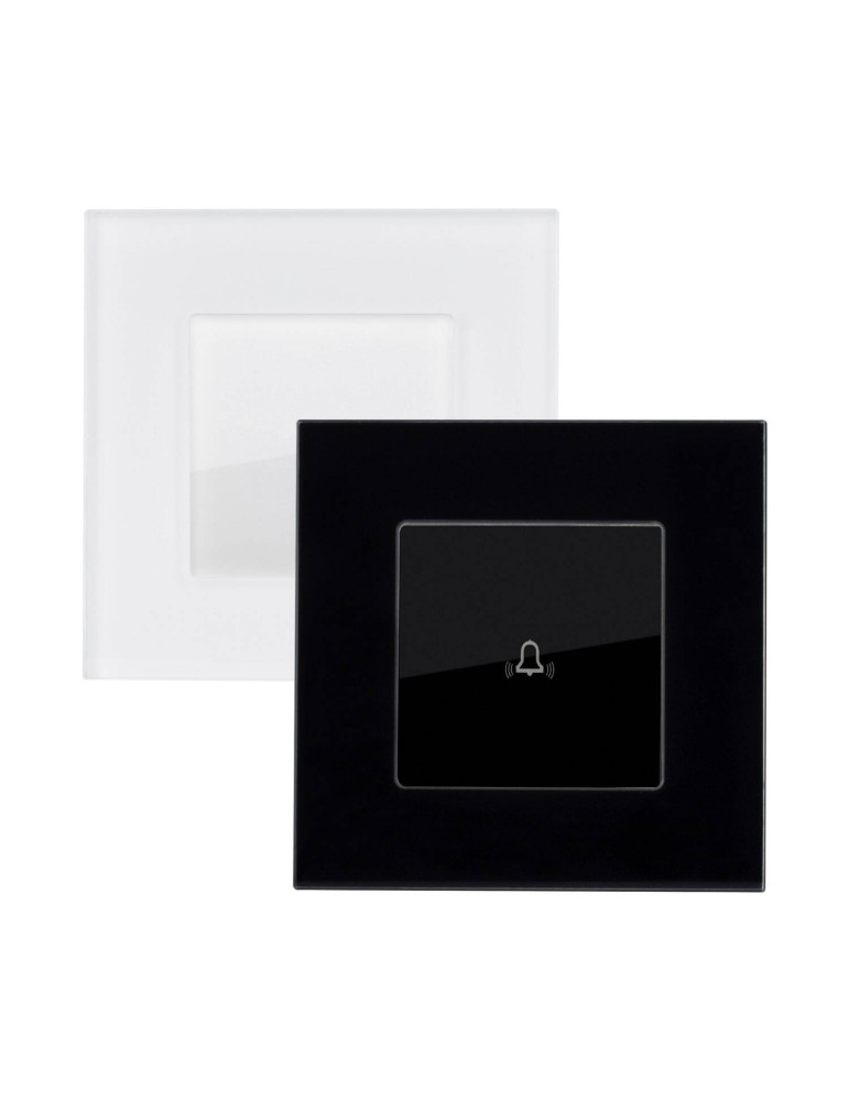 Bouton Poussoir Simple avec Plaque Crystal