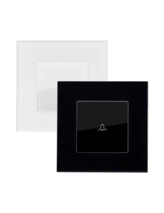 Bouton Poussoir Simple avec Plaque Crystal
